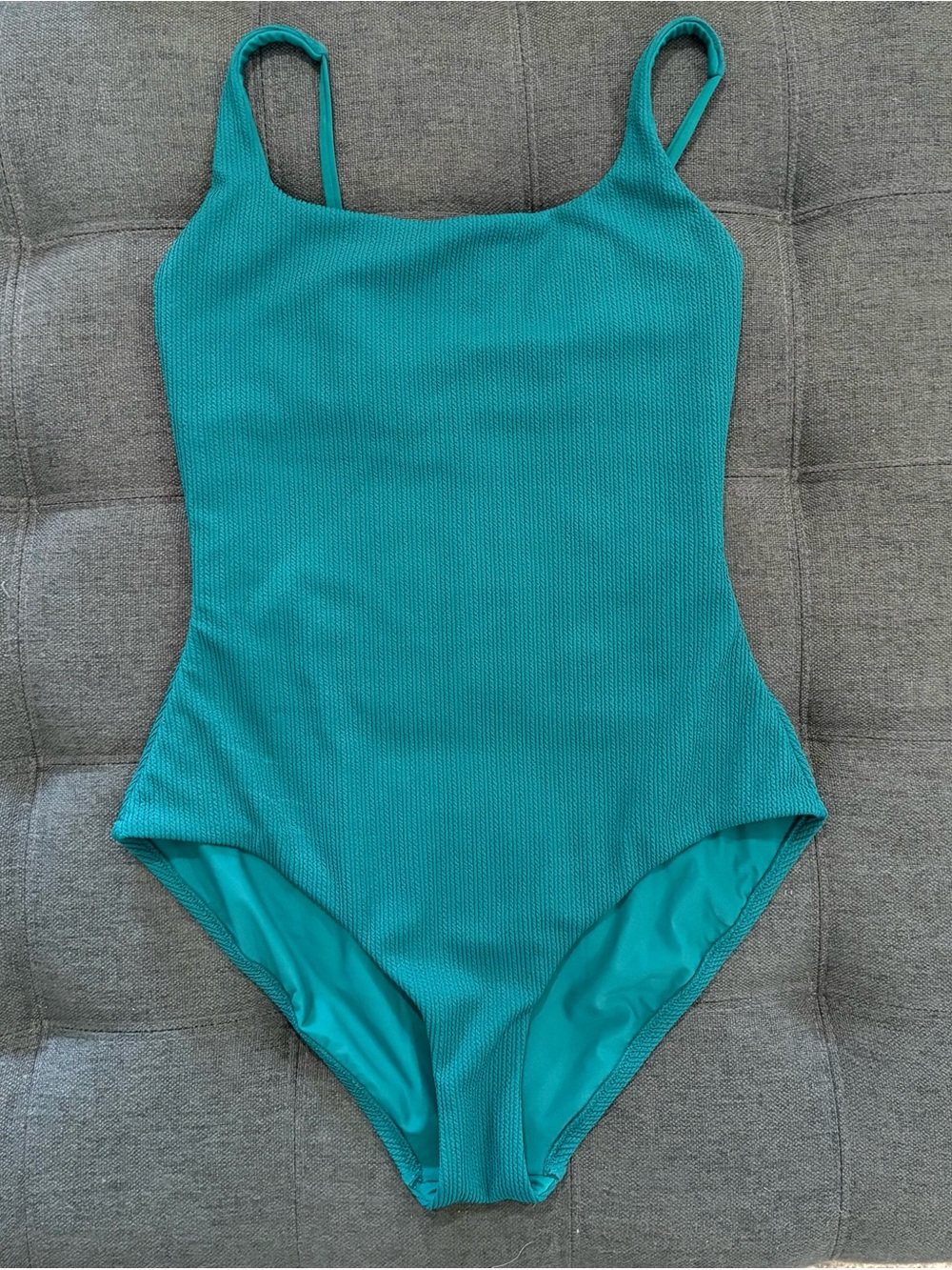 CALIA Textured One Piece Swimsuit Teal Size 10 NWOT